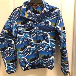 RARE Patagonia wave fleece pullover